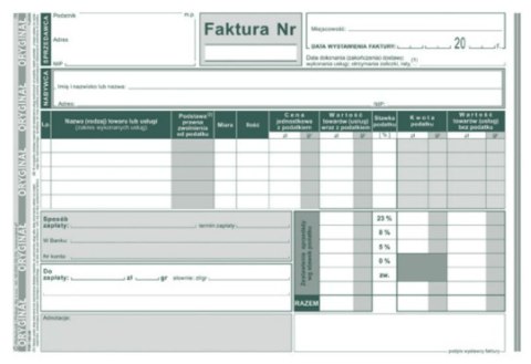 143-3E Faktura VAT MICHALCZYK&PROKOP A5 80 kartek