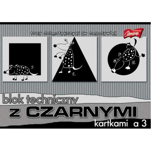 Blok tech czarny kar. A3 10kartek 180gr/m2 UNIPAP Blok tech czarny kar. A3 10kartek 180gr/m2 UNIPAP