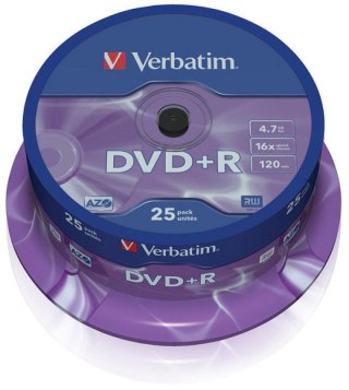 Płyta DVD+R VERBATIM CAKE (25) Matt Silver 4.7GB x16 43500