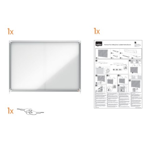 Gablota magnetyczna zewnętrzna Nobo Premium Plus 15xA4 (drzwiczki przesówne) 1902609 Gablota magnetyczna zewnętrzna Nobo Premium Plus 15xA4 (drzwiczki przesówne) 1902609