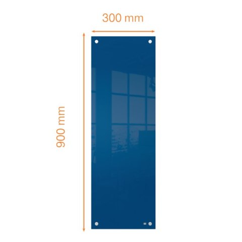 Mała podłużna szklana tablica suchościeralna Nobo Home 300x900mm, niebieska 1915608 Mała podłużna szklana tablica suchościeralna Nobo Home 300x900mm, niebieska 1915608
