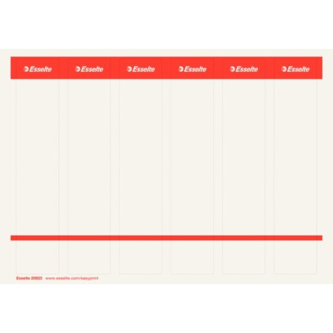 Etykiety do segregatorów 36x192mm(10x6) białe samop. ESSELTE 20823