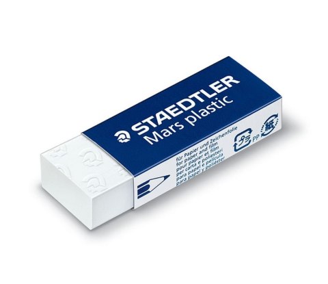Gumka techniczna Mars Plastic, 43x19x13 mm, Staedtler S 526 53 Gumka techniczna Mars Plastic, 43x19x13 mm, Staedtler S 526 53