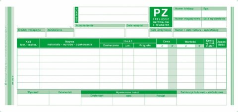 352-8 PZ przyjęcie materiałów z zewnątrz 1/3A4 80 kartek MICHALCZYK 352-8 PZ przyjęcie materiałów z zewnątrz 1/3A4 80 kartek MICHALCZYK