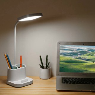 Lampka biurkowa, akumulator, led PLATINET 5W biała, przybornik na długopisy, ładowarka, PEN HOLDER PDL008