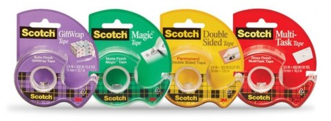 Taśma biurowa, dwustronna SCOTCH (136D), z dyspenserem, 12mm, 6, 3m Taśma biurowa, dwustronna SCOTCH (136D), z dyspenserem, 12mm, 6, 3m