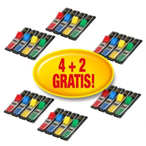 Zestaw promocyjny zakładek POST-IT (683-4), PP, 12x43mm, 4+2x35 kart., mix kolorów, 2 GRATIS 3M-FT600002966 3M-FT600002966