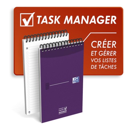 Blok notatnikowy OXFORD TASK MANAGER A5, 70kartek, spirala u góry, 400055727 (X) Blok notatnikowy OXFORD TASK MANAGER A5, 70kartek, spirala u góry, 400055727 (X)