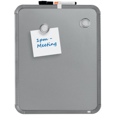 Magnetyczna tabliczka suchościeralna Nobo 280x360mm, srebrna QB05442CD Magnetyczna tabliczka suchościeralna Nobo 280x360mm, srebrna QB05442CD