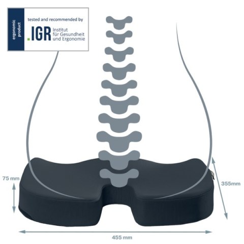 Ortopedyczna poduszka na krzesło Leitz Ergo Cosy, szara 52840089