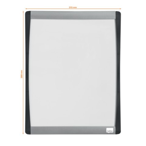 Tablica suchościeralna Nobo z zaokrągloną ramą 280x215mm, biała 1903778 Tablica suchościeralna Nobo z zaokrągloną ramą 280x215mm, biała 1903778