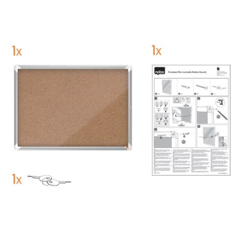 Gablota korkowa wewnętrzna Nobo Premium Plus 4xA4 1902561 (X) Gablota korkowa wewnętrzna Nobo Premium Plus 4xA4 1902561 (X)