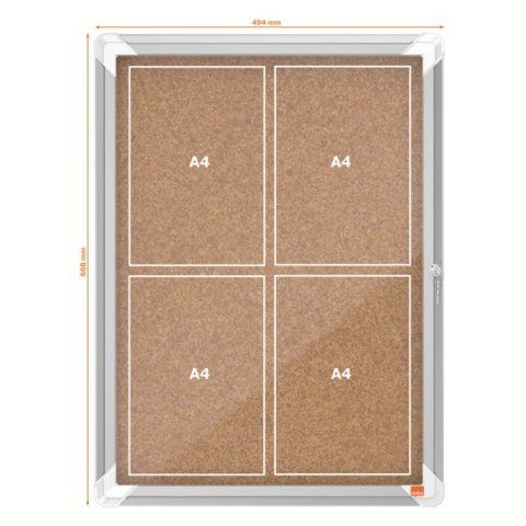 Gablota korkowa wewnętrzna Nobo Premium Plus 4xA4 1902561 (X) Gablota korkowa wewnętrzna Nobo Premium Plus 4xA4 1902561 (X)