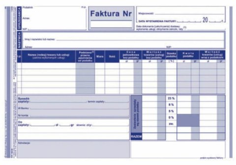 100-3E Faktura VAT A5 wielokopia MICHALCZYK i PROKOP 100-3E Faktura VAT A5 wielokopia MICHALCZYK i PROKOP