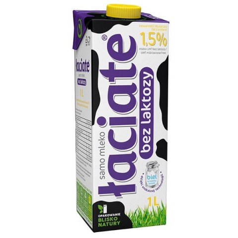 Mleko ŁACIATE UHT bez laktozy 1,5% 1I Mleko ŁACIATE UHT bez laktozy 1,5% 1I