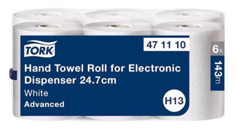 Ręcznik w roli TORK Lotus enMotion do dozowników elektronicznych, (6 rolek), 2 warstwy, makulatura, 143m, system H13 471110 Ręcznik w roli TORK Lotus enMotion do dozowników elektronicznych, (6 rolek), 2 warstwy, makulatura, 143m, system H13 471110