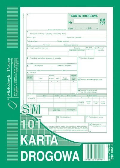 802-3N Karta drogowa MICHALCZYK&PROKOP A5 80 kartek 802-3N Karta drogowa MICHALCZYK&PROKOP A5 80 kartek