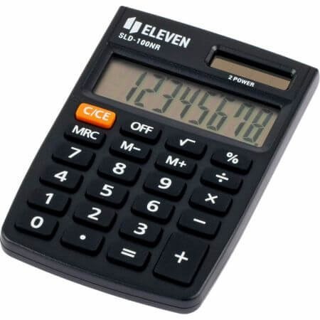 Eleven kalkulator kieszonkowy SLD100NR 8 cyfr czarny Eleven kalkulator kieszonkowy SLD100NR 8 cyfr czarny