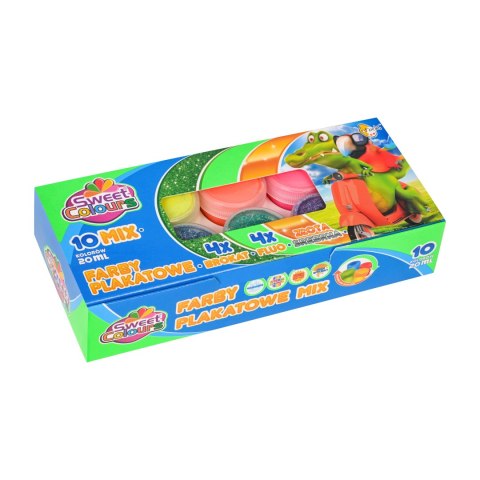 Farby plakatowe 10 kolorów 20ml, 60041 OTOCKI Farby plakatowe 10 kolorów 20ml, 60041 OTOCKI