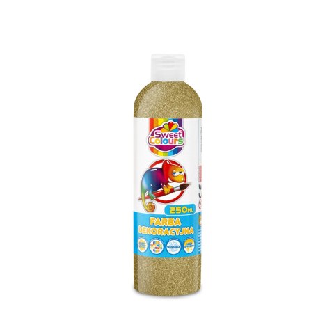 Farby plakatowe brokatowe 250ml.złota OTOCKI