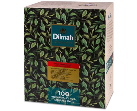 Herbata DILMAH English breakfast 100 kopert x2g czarna z zawieszką