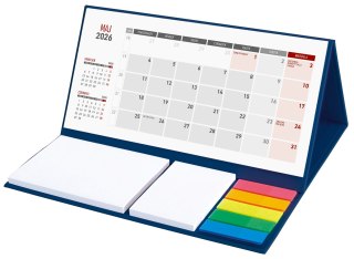 Kalendarz z notesem miesięczny klejony KB064B granat 2026 WOKÓŁ NAS