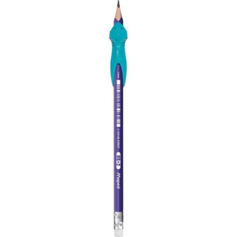 Ołówek z gumką Kidy Learn HB + ergonomiczna nakładka na ołówek Maped 853502 Ołówek z gumką Kidy Learn HB + ergonomiczna nakładka na ołówek Maped 853502