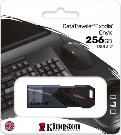 Pamięć Pendrive KINGSTON 256GB USB 3.2 Data Traveler Exodia Onyx Pamięć Pendrive KINGSTON 256GB USB 3.2 Data Traveler Exodia Onyx