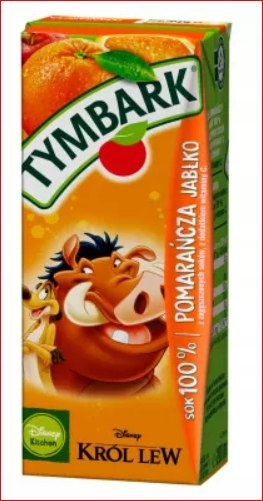 Sok TYMBARK pomarańczowy 0.2l 200ml Kartonik (27 w zgrzewce)
