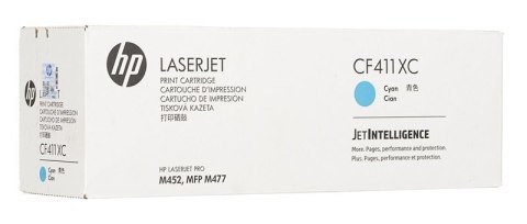 Toner HP 410X (CF411XC) niebieski 5000str kor M450/M452/M470/M477 Toner HP 410X (CF411XC) niebieski 5000str kor M450/M452/M470/M477