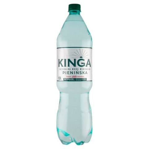 Woda KINGA PIENIŃSKA 1,5L (6szt.) NATURALNA delikatnie gazowana (zielona)