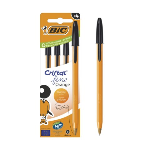Długopis BIC Cristal Original czarny Pudełko 4szt, 516335 Długopis BIC Cristal Original czarny Pudełko 4szt, 516335