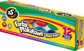 Farby plakatowe Astra 12 kolorów 20 ml 301121002