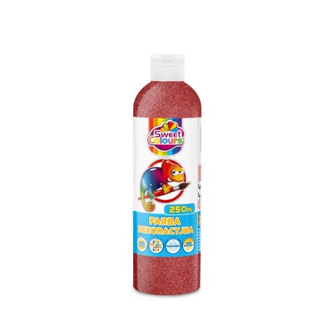 Farby plakatowe brokatowe 250ml.czerwona OTOCKI