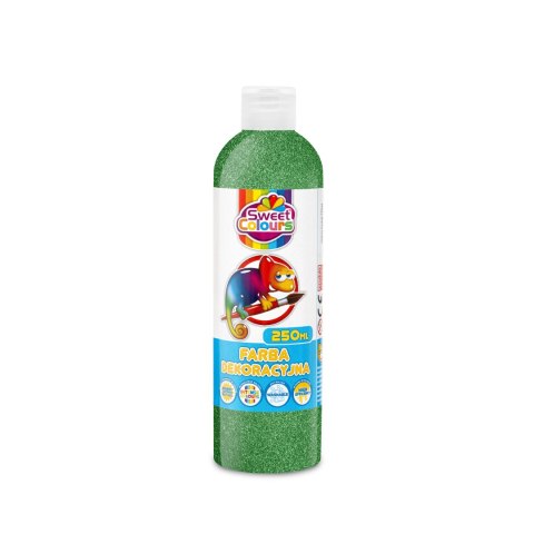 Farby plakatowe brokatowe 250ml.zielona OTOCKI
