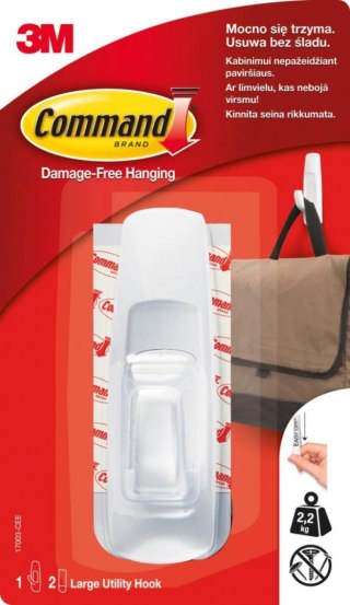 Hak wielokrotnego użytku COMMAND_ (17003 PL), duży, biały