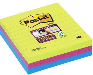 Karteczki_samoprzylepne POST-IT Super Sticky XL w linię (675-3SSMX), 101x10, 1mm, 3x70 kart., paleta marrakesz, 3M-70005