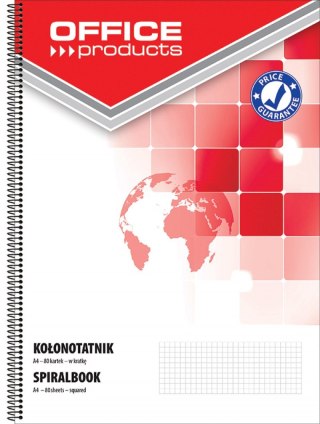 Kołonotatnik , A4, w kratkę, 80 kart., 60-80gsm, perforacja, typu OFFICE PRODUCTS 16058011-99