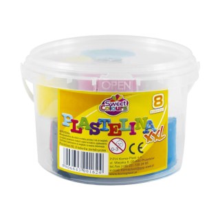 Plastelina XXL-8kol.0.5kg. KOMA wiaderko