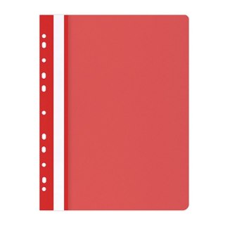 Skoroszyt , PP, A4, miękki, 100/170mikr., wpinany, czerwony, typu OFFICE PRODUCTS 21104121-04
