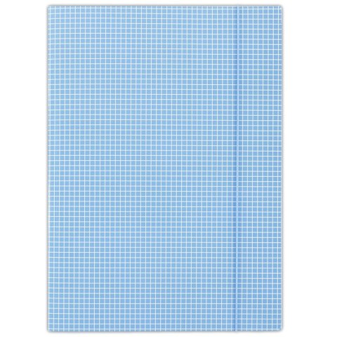 Teczka z gumką w kratkę-nieb. FEP10