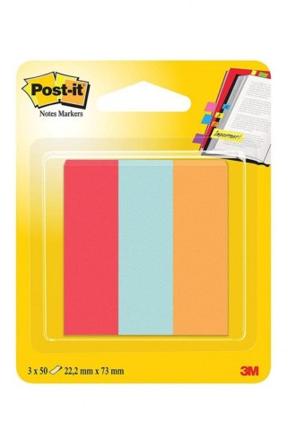 Zakładki indeksujące POST-IT_ (671-PBO), papier, 22,2x73mm, 3x50 kart., mix kolorów, 3M-70005292209
