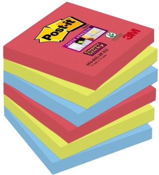 Bloczek samoprzylepny POST-IT_ Super Sticky (654-6SS-JP), 76x76mm, 6x90 kart., paleta Bora Bora