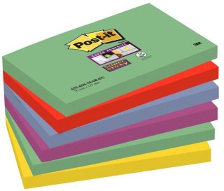Bloczek_samoprzylepny POST-IT_ Super sticky (655-6SS-MAR), 127x76mm, 6x90 kart., paleta marrakesz (X)