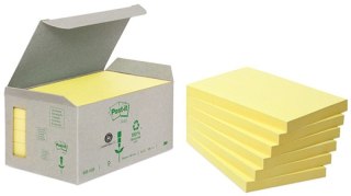Bloczki ekologiczne POST-IT_ (655-1B), 76x127mm, 6x100 kart., żółte