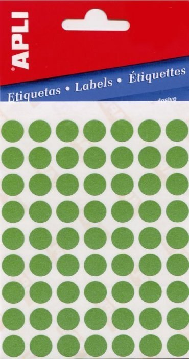 Etykieta Q8mm AP2047 zielona APLI