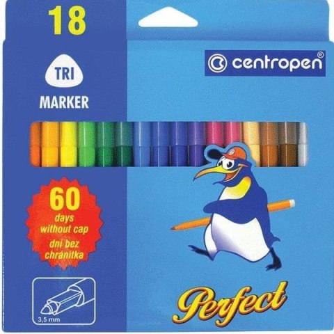 Flamastry Centropen just perfect 2510 18 kolorów Flamastry Centropen just perfect 2510 18 kolorów