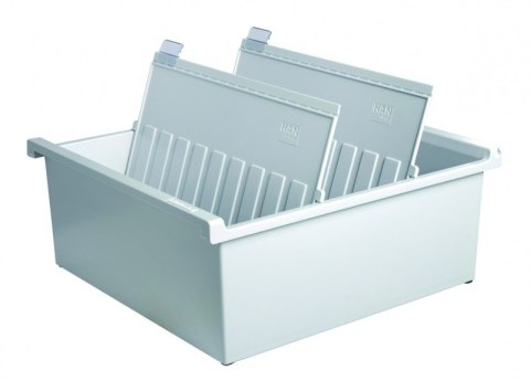 Kartoteka otwarta polistyren A4 szara HAN Kartei HN954011-13