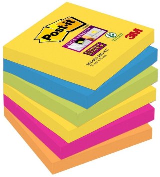 Nowy indeks blk0039011 Bloczek samoprzylepny POST-IT Super Sticky (654-6SS-RIO), 76x76mm, 6x90 kart., paleta Rio de Janeiro