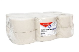 Papier toaletowy makulaturowy Jumbo, 1-warstwowy, 120m, 12szt., szary, typu OFFICE PRODUCTS 22046159-10